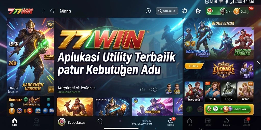 Tampilan antarmuka aplikasi 77WIN yang modern dan user-friendly.