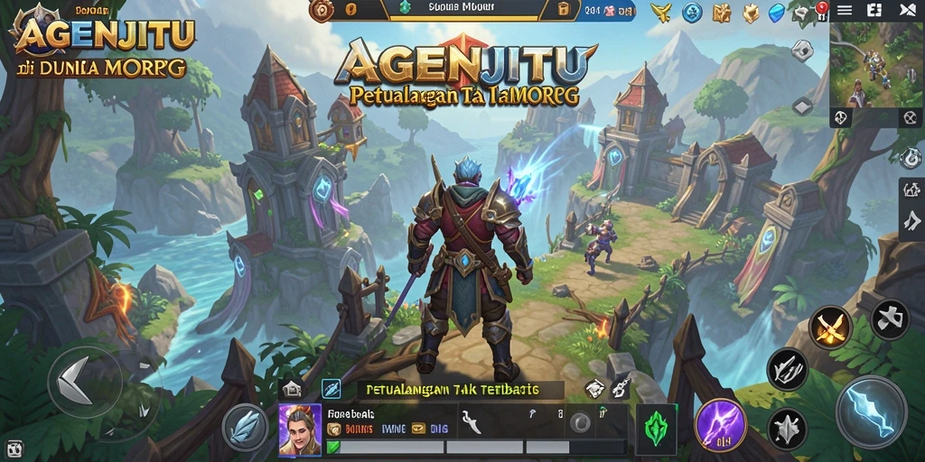 Gameplay seru AGENJITU dalam dunia MMORPG yang luas.