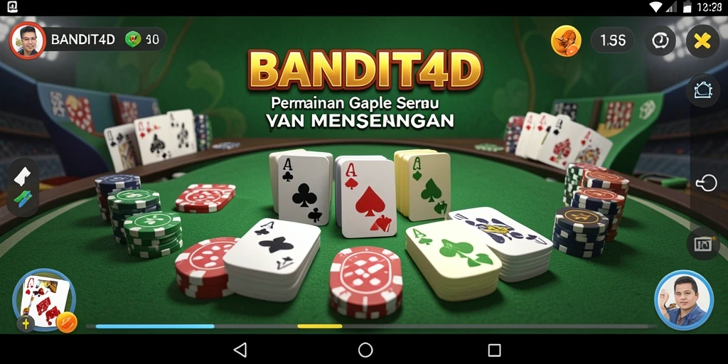 Screenshot gameplay BANDIT4D yang menunjukkan keseruan bermain Gaple.