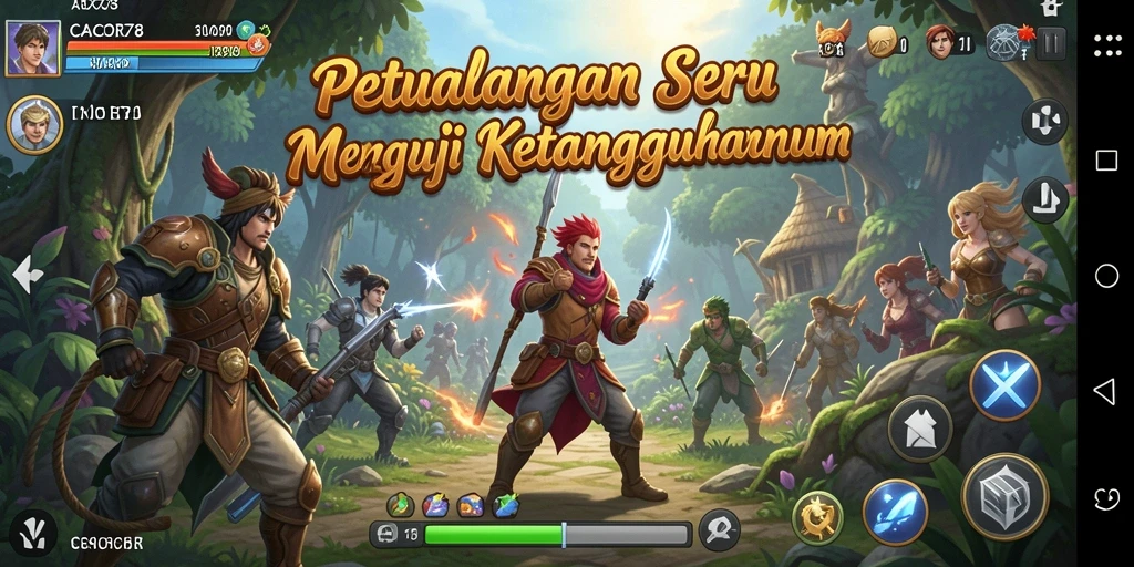Tampilan menarik dari gameplay petualangan CACOR78 yang seru.
