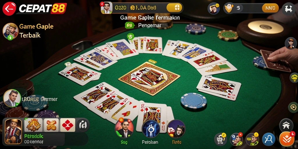 Screenshot utama CEPAT88 menampilkan gameplay seru Gaple.