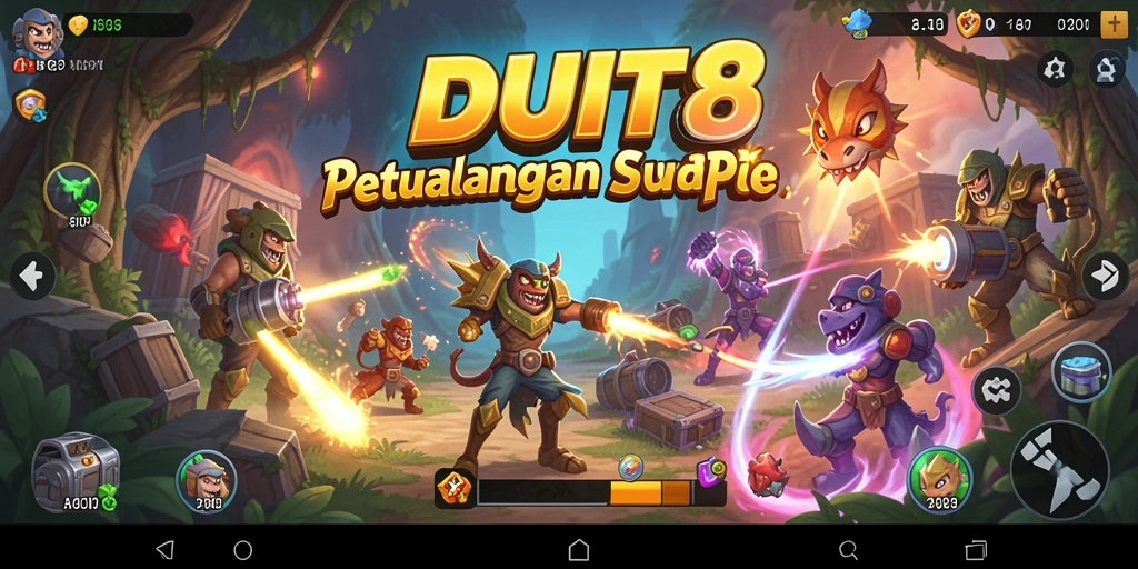 Tangkapan layar menunjukkan momen seru dalam gameplay petualangan DUIT8.