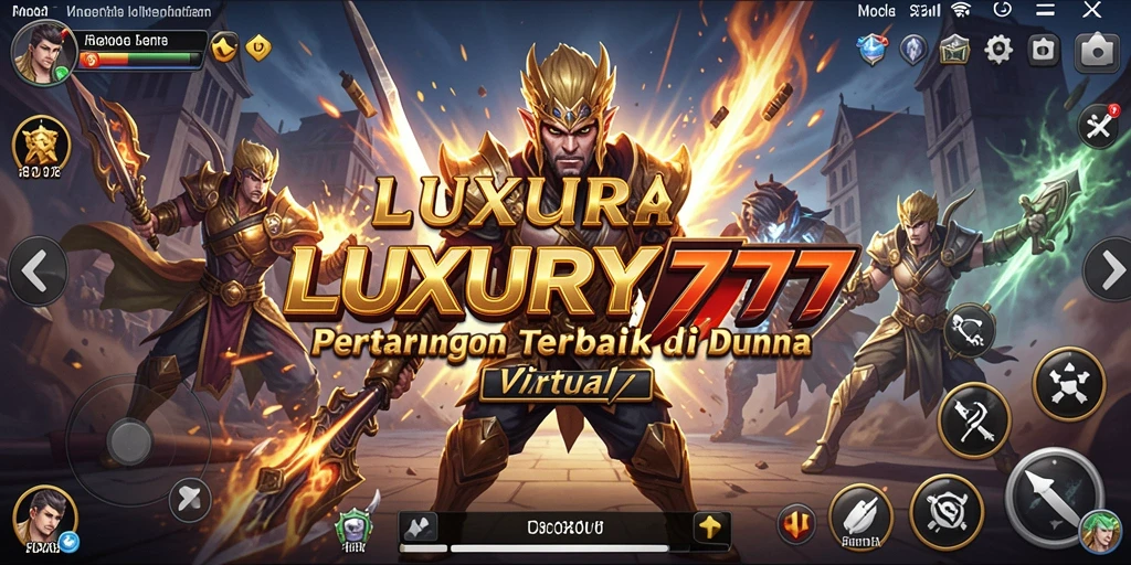 Tangkapan layar dari pertarungan menegangkan dalam LUXURY777.