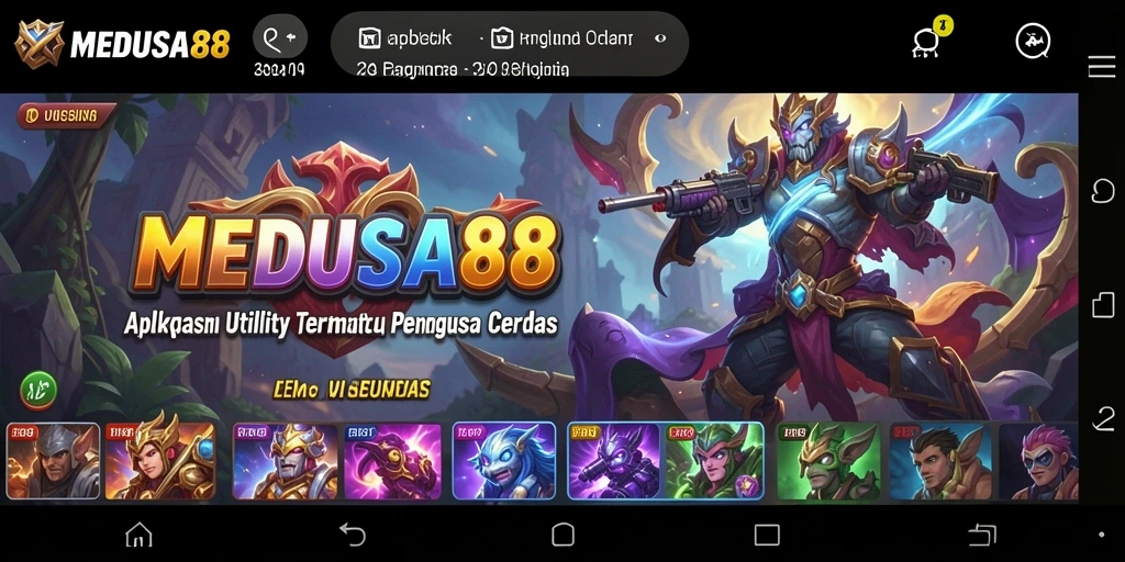 Tampilan antarmuka pengguna yang menarik dan fungsional dari MEDUSA88.