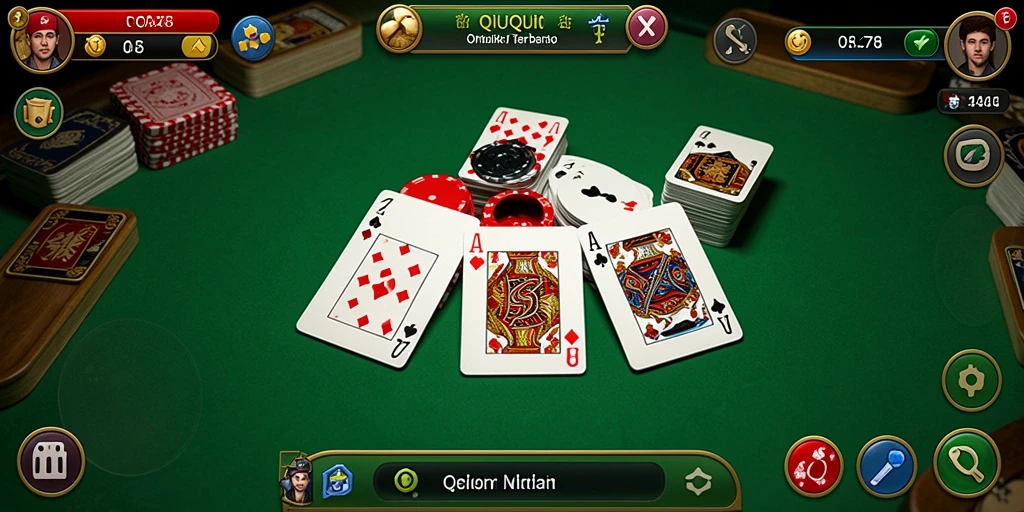 Tampilan gameplay seru dalam ORA78 dengan kartu QiuQiu.