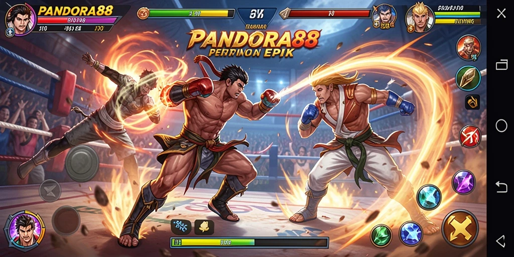 Tangkapan layar utama PANDORA88 menampilkan aksi pertarungan yang mendebarkan.