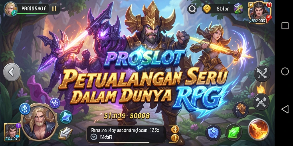 Tampilan gameplay seru di dunia RPG PROSLOT yang memukau.
