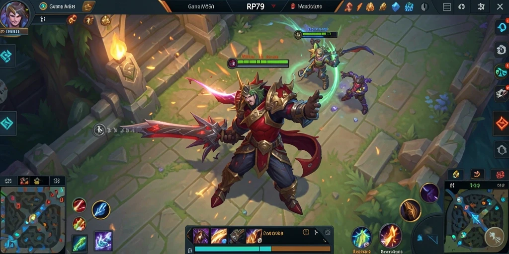 Screenshot gameplay RP79 yang menunjukkan pertempuran antarpemain.