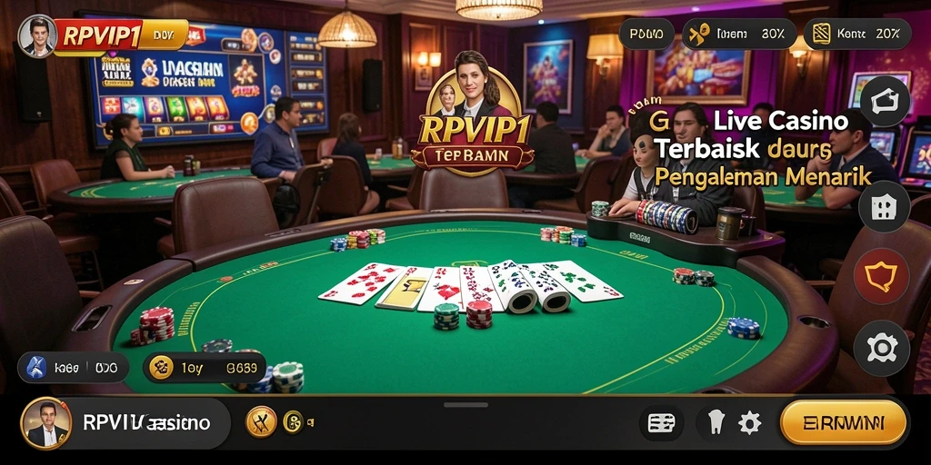 Tampilan menarik dari permainan Live Casino di RPVIP1.