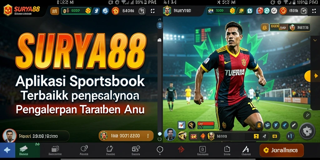 Tampilan gameplay SURYA88 yang menampilkan berbagai jenis taruhan olahraga.