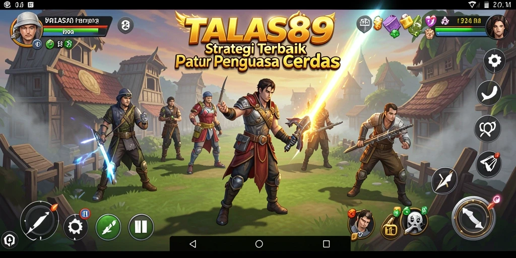 Tampilan gameplay menegangkan dari TALAS89 di dalam pertempuran strategi.