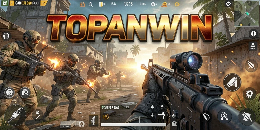 Gameplay seru dari TOPANWIN dengan aksi menembak intens.