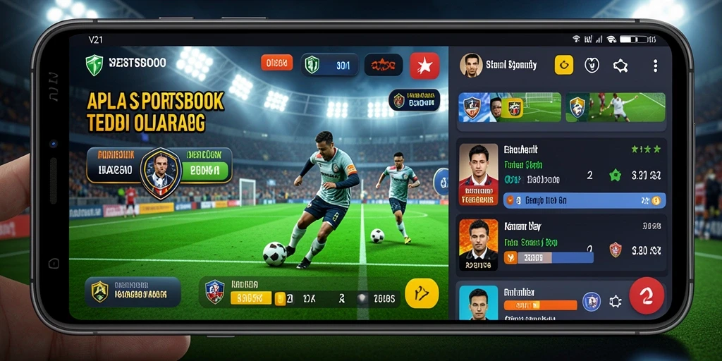 Tangkapan layar menunjukkan gameplay Sportsbook yang menarik di V21.