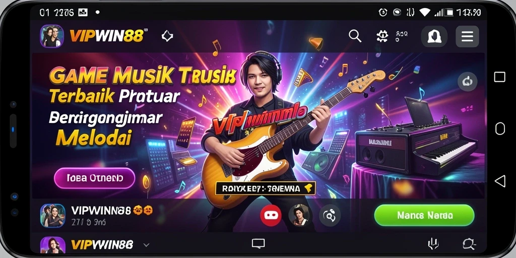 Tangkapan layar gameplay menampilkan keseruan bermain musik di VIPWIN88.