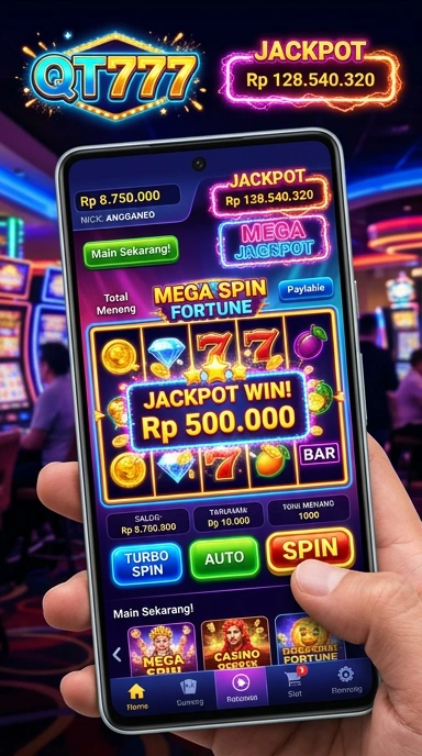 Tampilan antarmuka qt777 yang sederhana dan jelas.